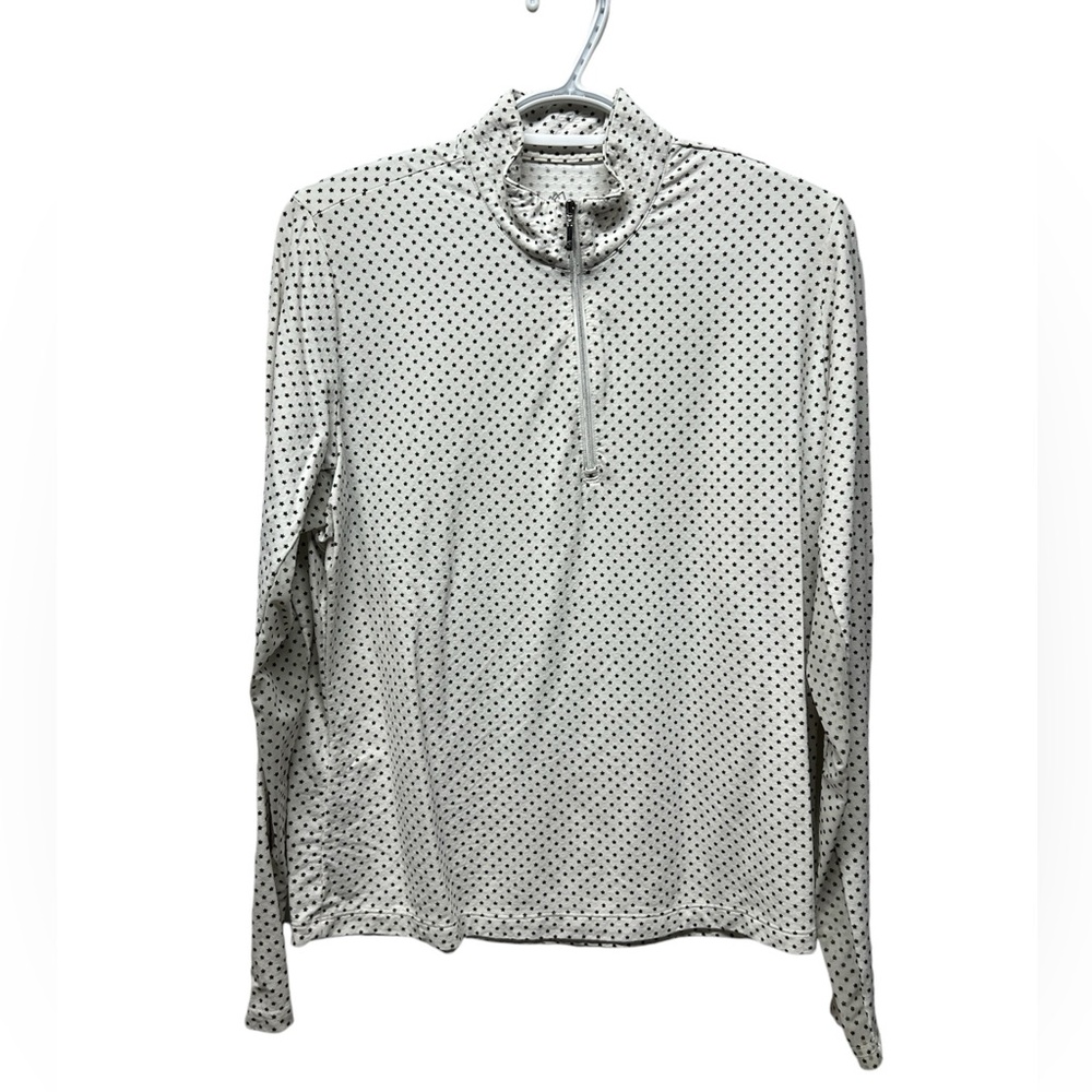 GGblue luxe sports star printed activewear long sleeve white shirt top large